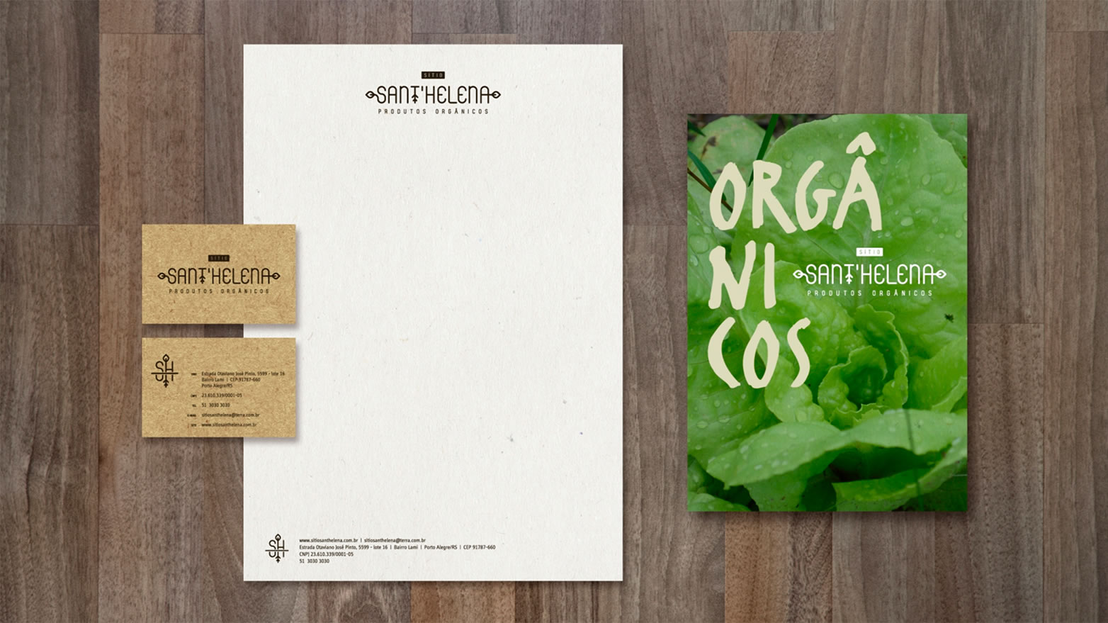 Branding Graphic Deisgn Sítio SantHelena - Organic Food - i94.Co™