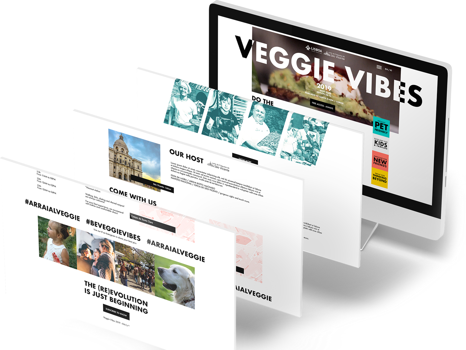 Custom Website Veggie Vibes Lisbon Event - Lisboa Vegan Mercado de Santa Clara Festival Portugal - i94.Co™